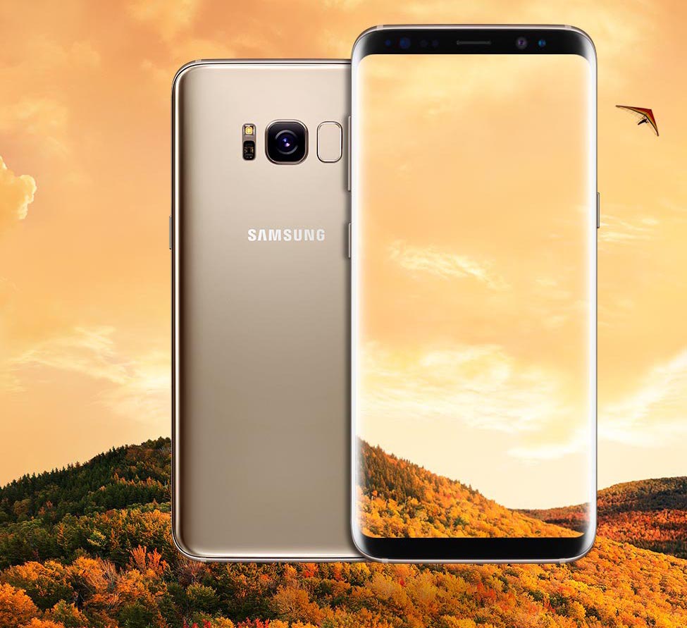 Imagen muestra al Galaxy S8 en dorado además del gris y negro