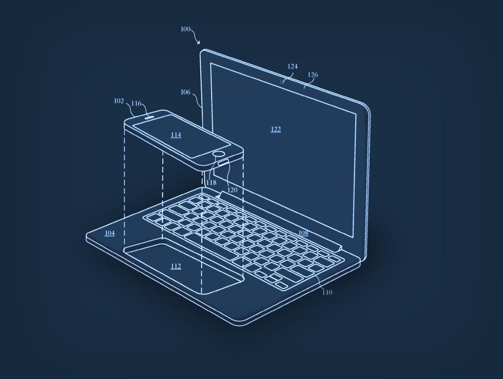 La patente Apple muestra un portátil cuya CPU es un iPhone