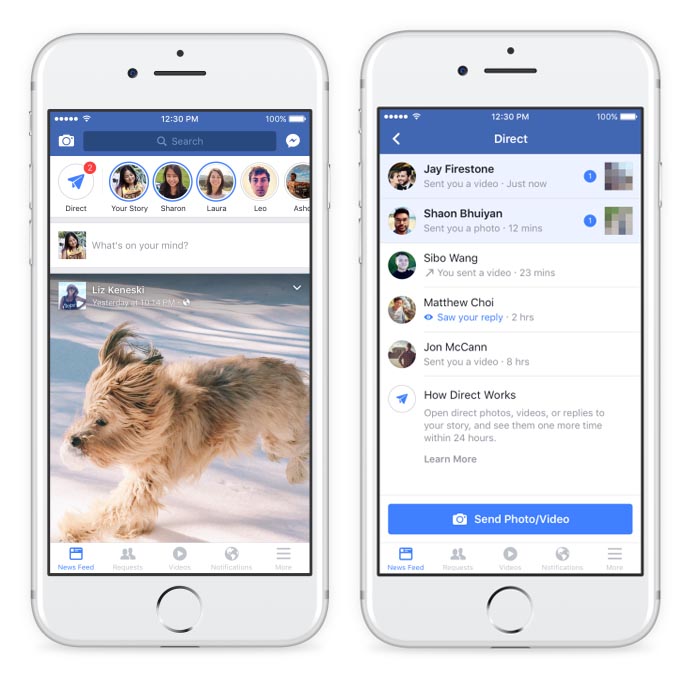 Facebook introduce “stories” al estilo de Snapchat y nuevos efectos de cámara