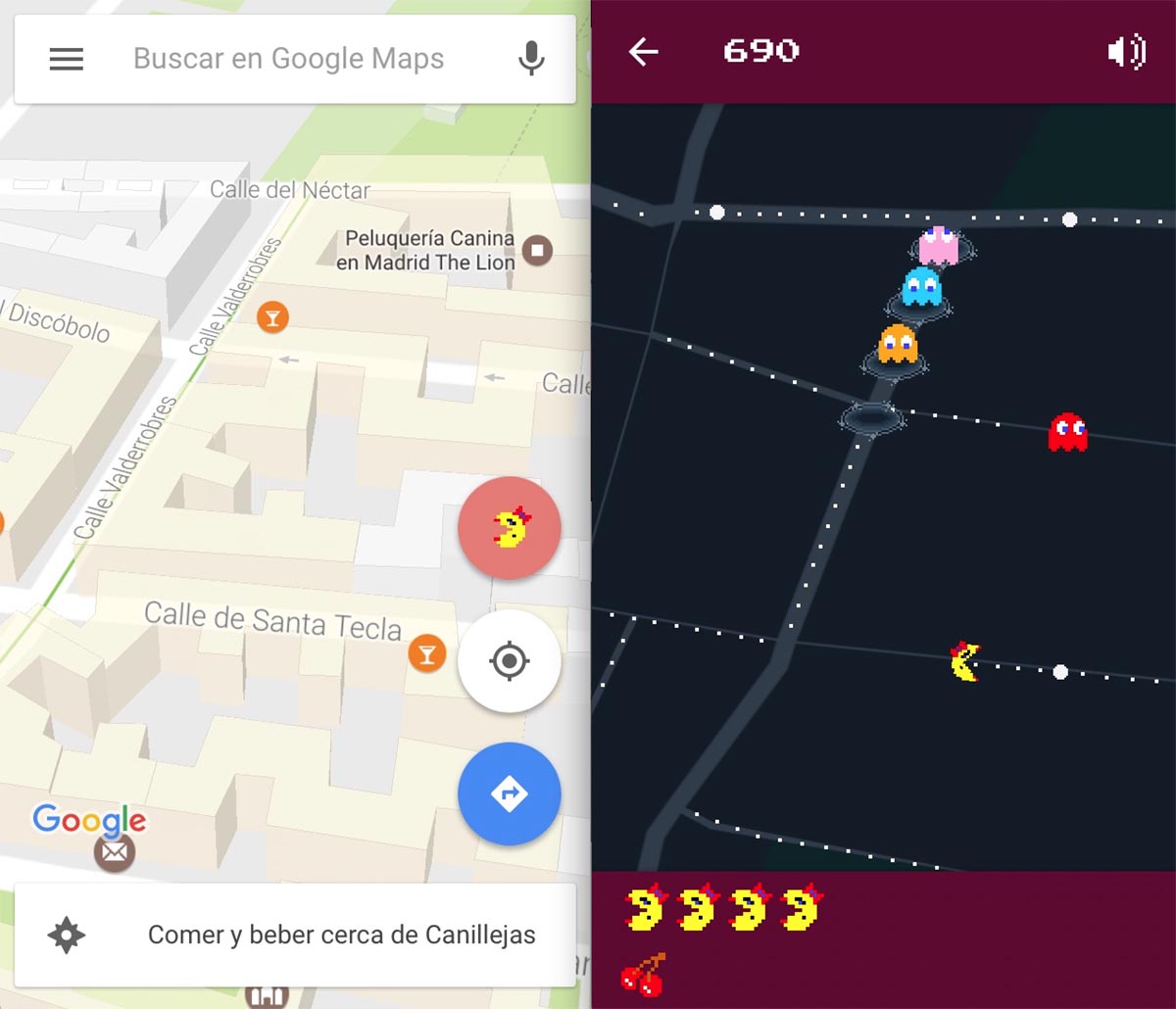 PacMan Google Maps 2