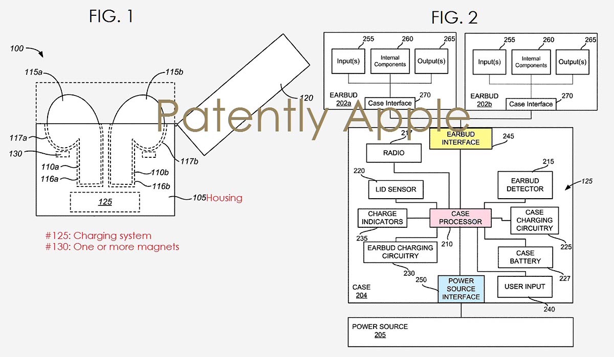 Patente Apple carga AirPods