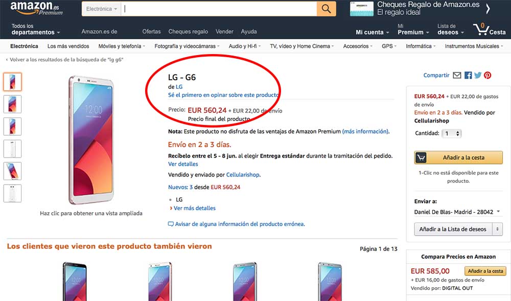 El LG G6, de oferta en Amazon por 565 euros