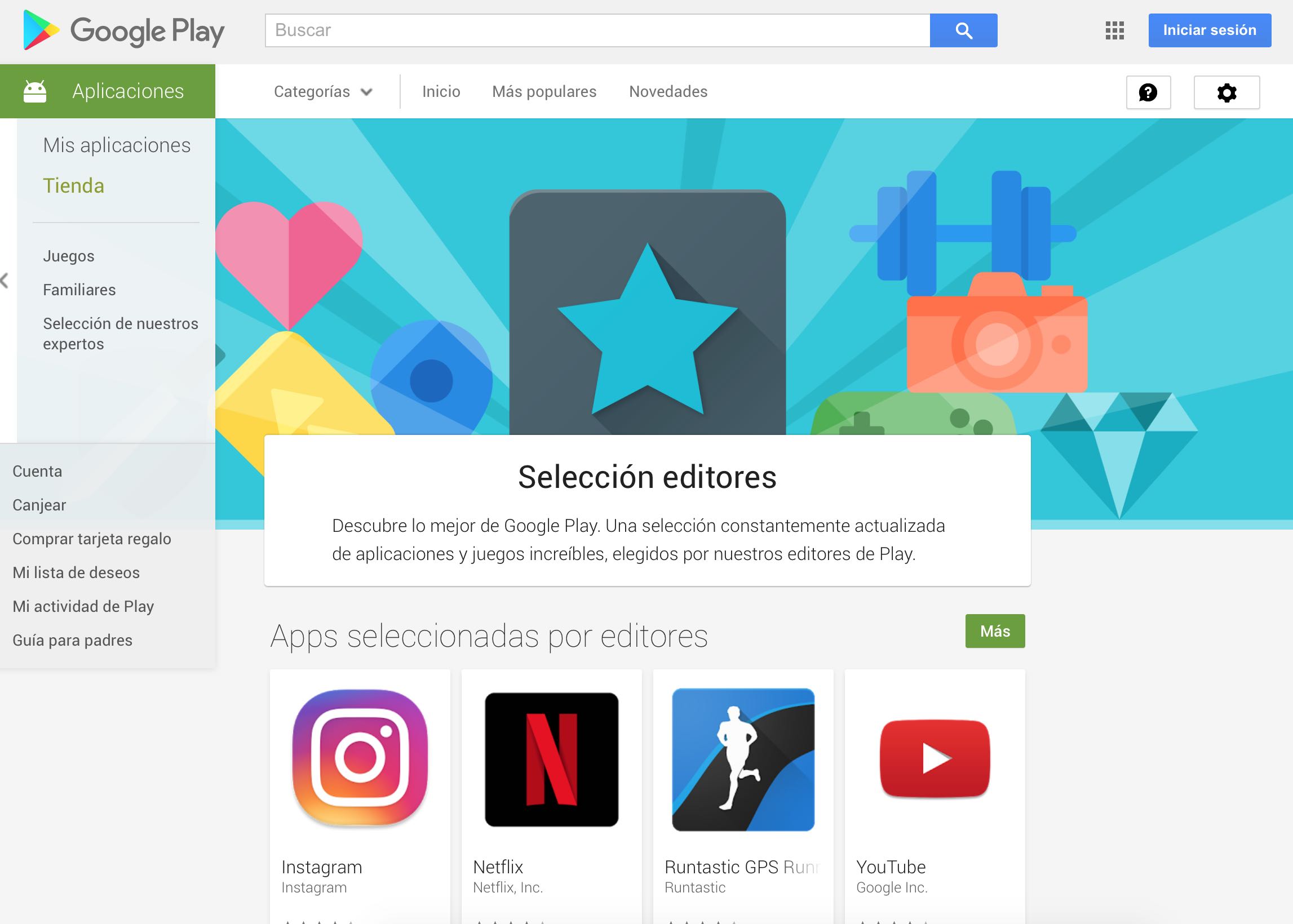 La tienda Google Play Store añade ahora una sección con las mejores apps seleccionadas por los editores