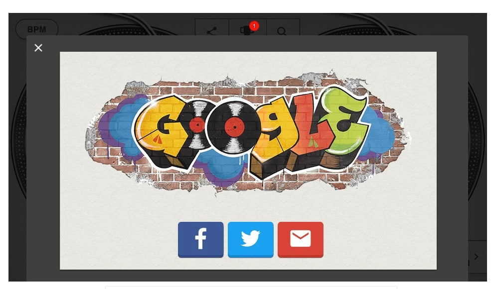 El doodle que incluye Google hoy celebra el 44 aniversario del nacimiento de la música Hip-Hop