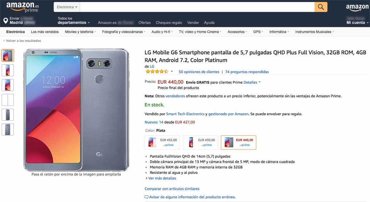 LG G6 amazon