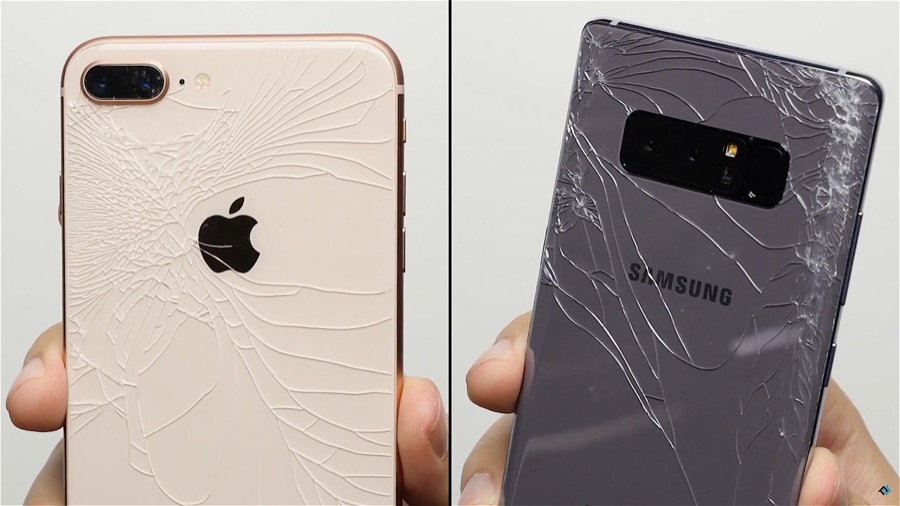 Pruebas caida iPhone 8 Note 8