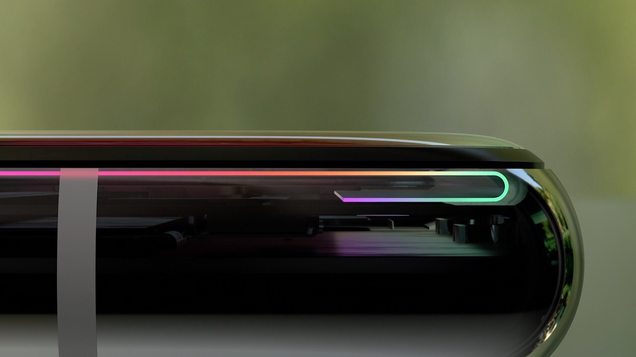 La pantalla del iPhone X se pliega en el interior para minimizar el marco en la zona inferior