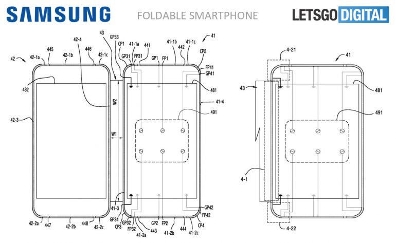 Samsung patenta un nuevo concepto de smartphone plegable