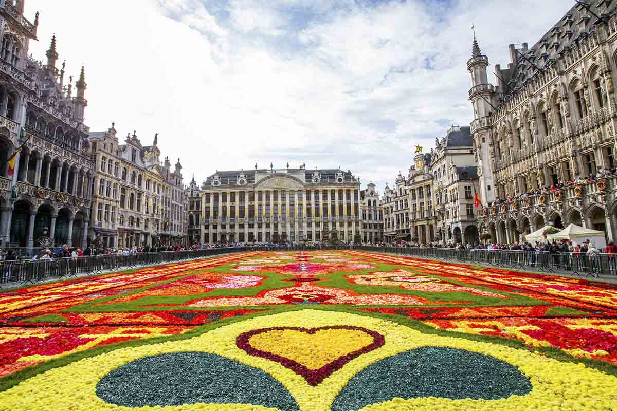 Bruselas te recibe en agosto con una gran alfombra de flores