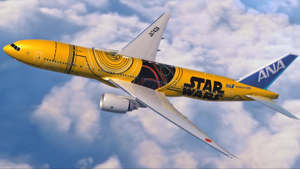 En Japón puedes volar en aviones de Star Wars