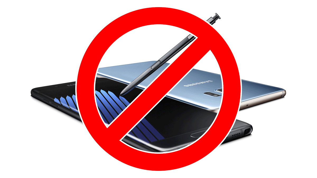 Prohibido volar con un Samsung Galaxy Note 7