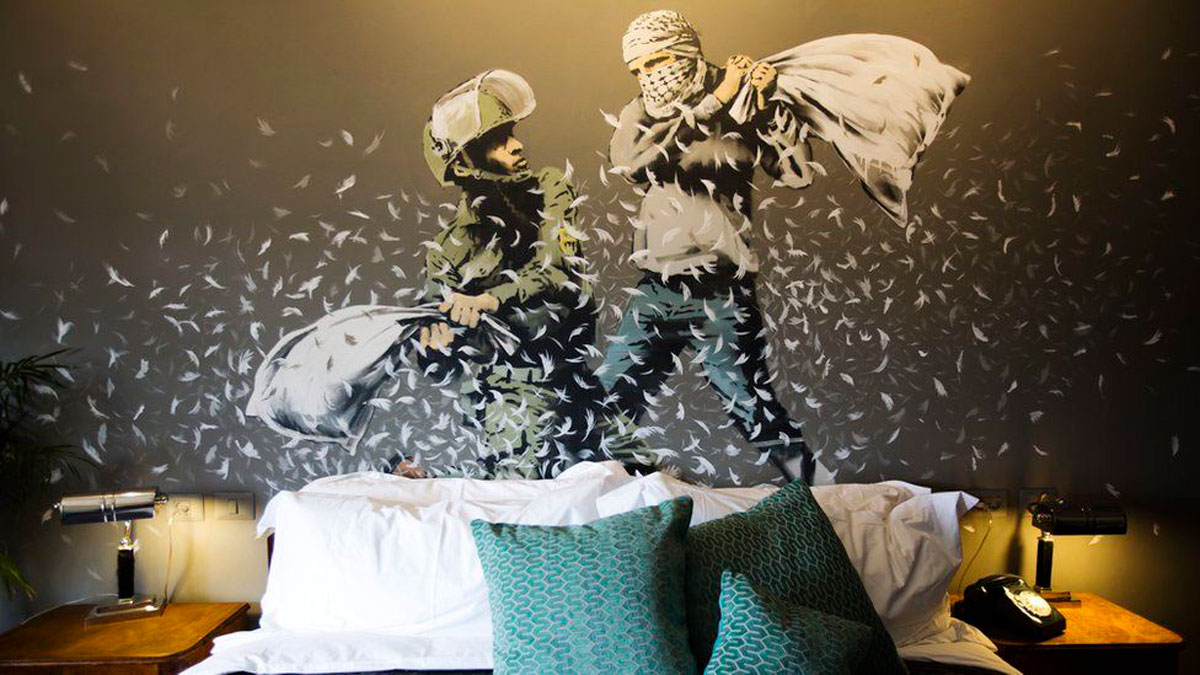 Visita el nuevo proyecto de Banksy, un hotel en pleno muro entre Israel y Cisjordania