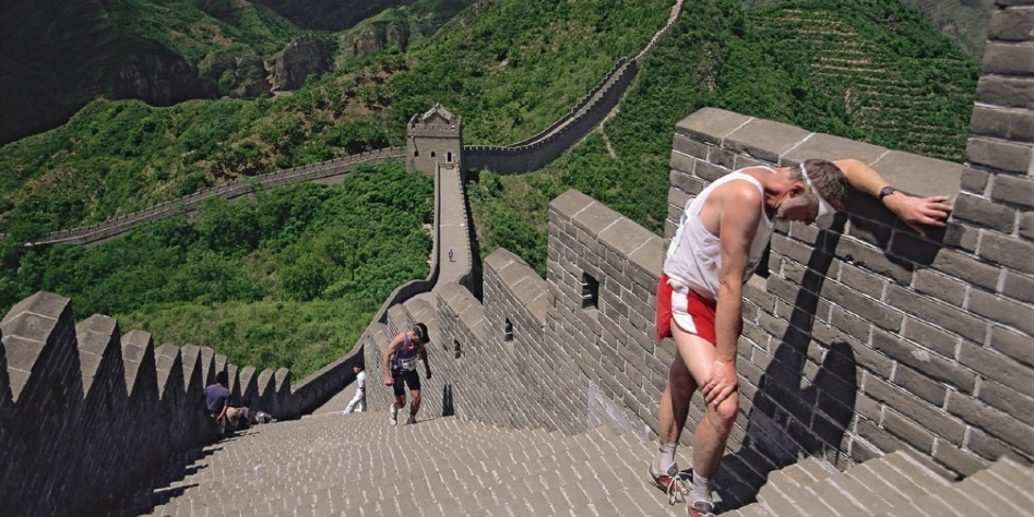 El atípico maratón de la Gran Muralla China