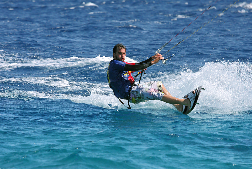 Kitesurfer on the Red Sea.