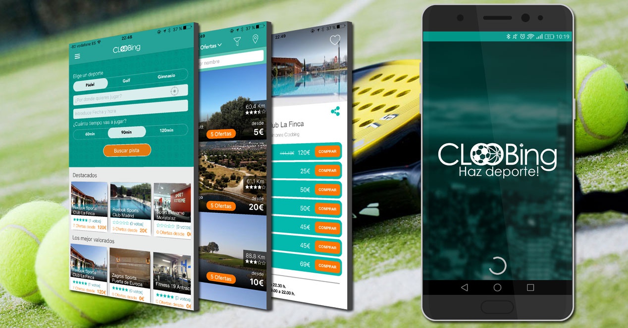 Reserva centros deportivos con la app Cloobing