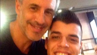 Sergi junto a su padre (Facebook)