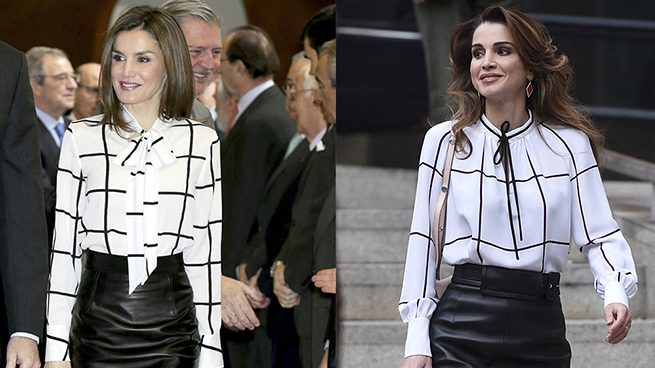 reina Letizia Rania blanco negro