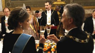 Los Reyes cenaron en el Palacio Real de Madrid (Gtres)