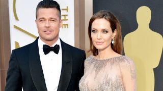 Brad Pitt y Angelina Jolie durante la gala de los Oscar en 2014 (Gtres)