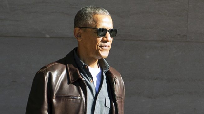 Barack Obama chaqueta cuero