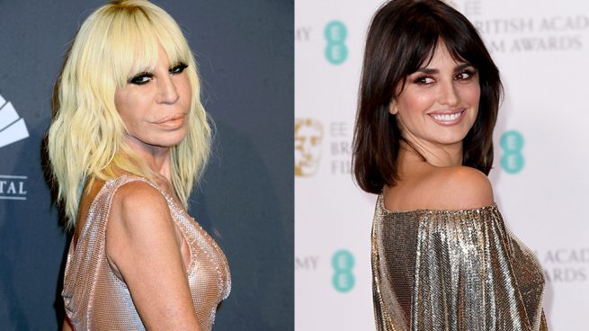 Penélope Cruz tenta, mas não consegue ficar parecida com Donatella Versace  - Quem