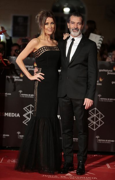Antonio Banderas y Nicole Kimpel en la alfombra roja del Festival de Cine de Málaga / Gtres