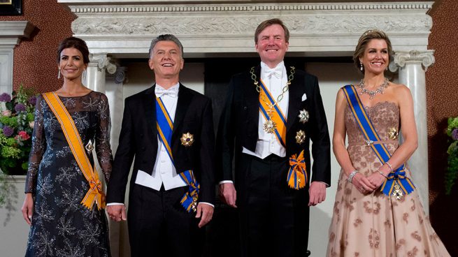 Juliana Awada, Mauricio Macri y los reyes Guillermo y Máxima de Holanda