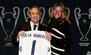 Julia Roberts visita el Santiago Bernabéu