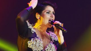 La cantante Rosa López durante el concierto 