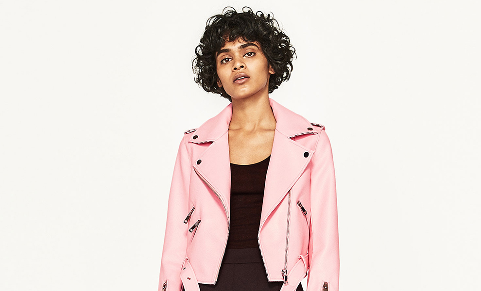Clip mariposa paño Peaje Zara | Arrasa la nueva versión de la chaqueta biker, esta vez en rosa