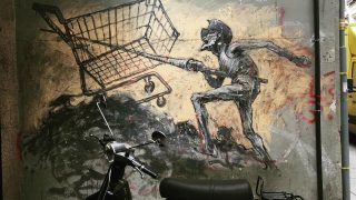 Imagen en una pared de Madrid / Madrid Street Art Project