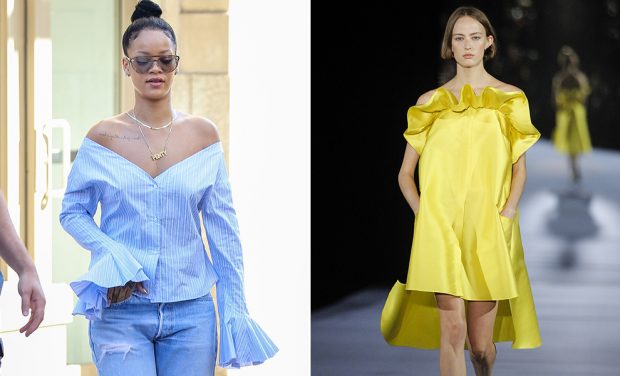 Volantes y colores frescos en Rihanna y en pasarela