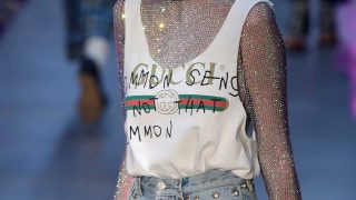 Modelo de Gucci durante la Semana de la Moda de Milán. / Gtres