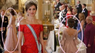 Montaje de la posición de Kate Middleton respecto a la reina Letizia / Gtres