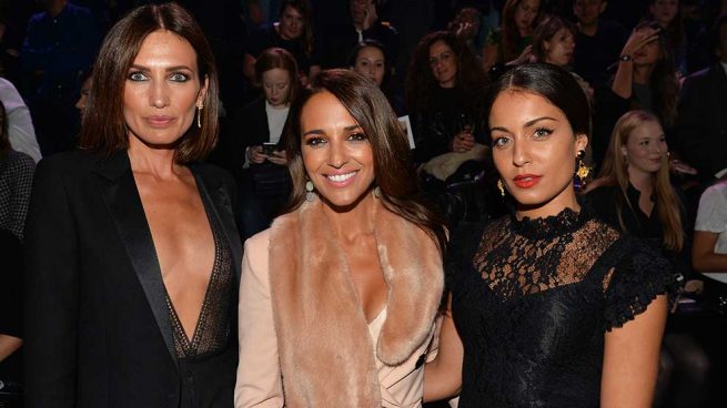 paula echevarria, hiba abouk y nieves álvarez en la semana de la moda de parís