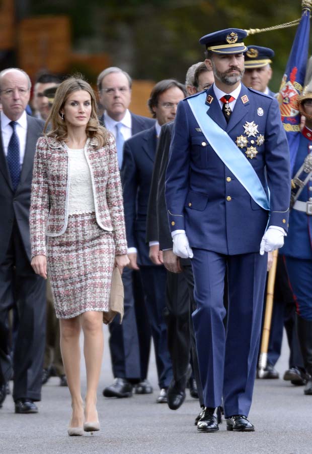 La entonces Princesa de Asturias durante el desfile militar del 12 de octubre de 2012 / Gtres
