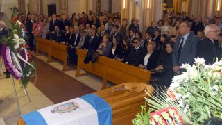 Interior de la iglesia donde se ha celebrado el funeral de Gregorio Esteban Sánchez /Gtres