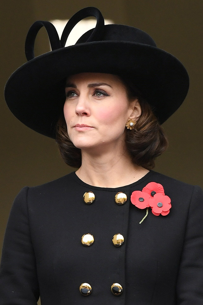 La Duquesa de Cambridge durante el Remembrance Day 