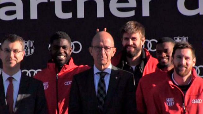 Piqué cuernos Umtiti Audi