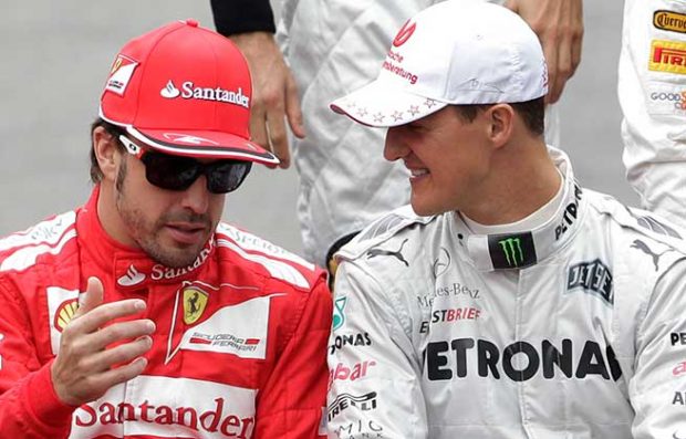 Fernando Alonso y Michael Schumacher