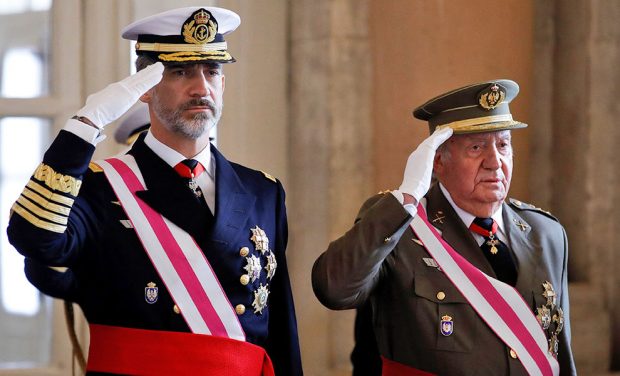 Los reyes Juan Carlos y Felipe