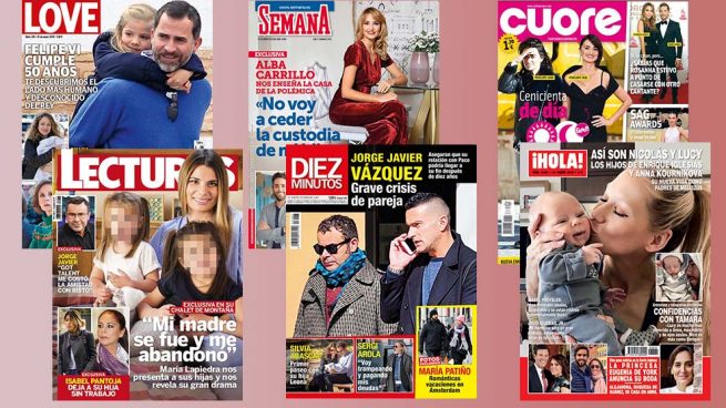 La crisis de Jorge Javier, Alba Carrillo, los mellizos de Enrique Iglesias y María Lapiedra y sus hijas protagonizan las portadas de la semana