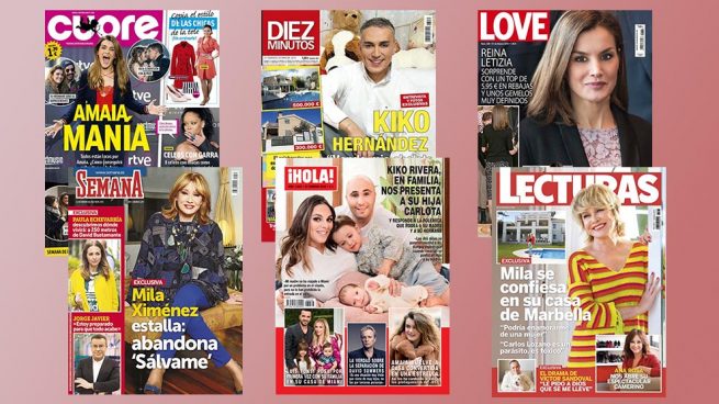 Las confesiones de Mila Ximénez, el nuevo look de Letizia y las primeras imágenes de Carlota Rivera en las portadas de la semana