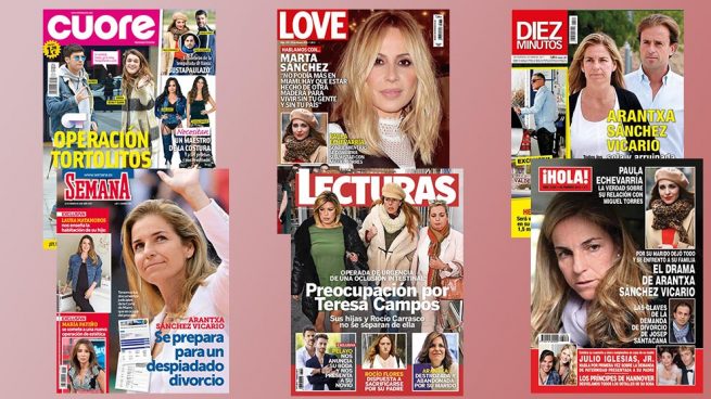 El drama de Arantxa Sánchez Vicario, el ingreso de María Teresa Campos y el anuncio de boda de Pelayo Díaz, protagonistas de las portadas de la semana