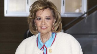 María Teresa Campos tras recibir el alta hospitalaria este sábado /Gtres