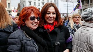 Rosa Villacastín y Ana Rosa Quintana en la lectura del manifiesto ‘Las periodistas paramos’ / Gtres