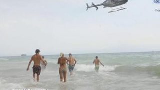 El helicóptero llegando la isla de ‘Supervivientes 2018’ / Mediaset