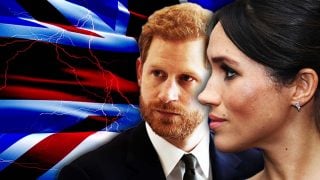El príncipe Harry y Meghan Markle en un fotomontaje de LOOK