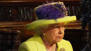 La Reina Isabel II durante la boda de Harry y Meghan / Gtres