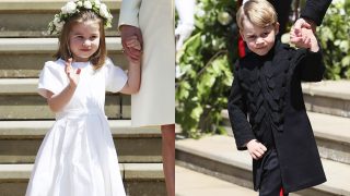 Charlotte y George a la salida de la ceremonia / Gtres